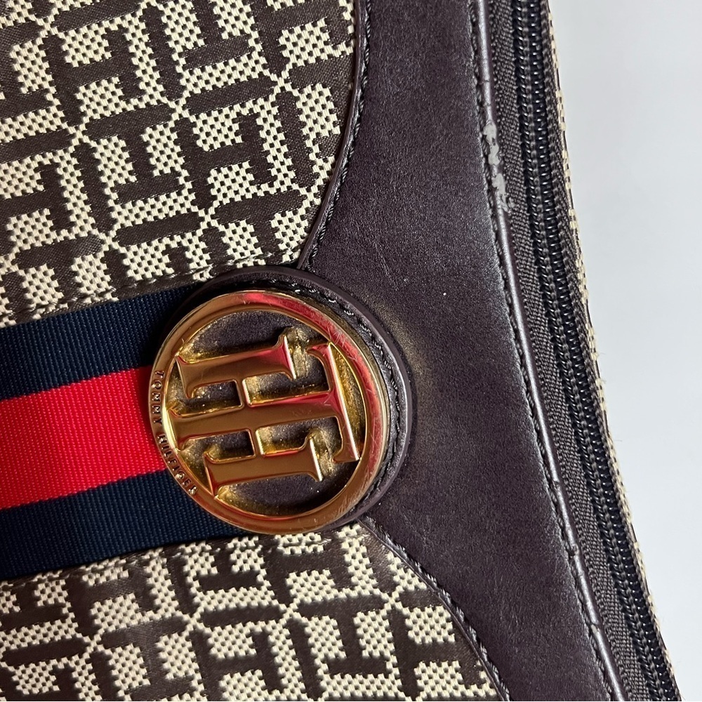 Tommy Hilfiger Vintage Logo Canvas Shoulder Bag - Picture 6 of 12